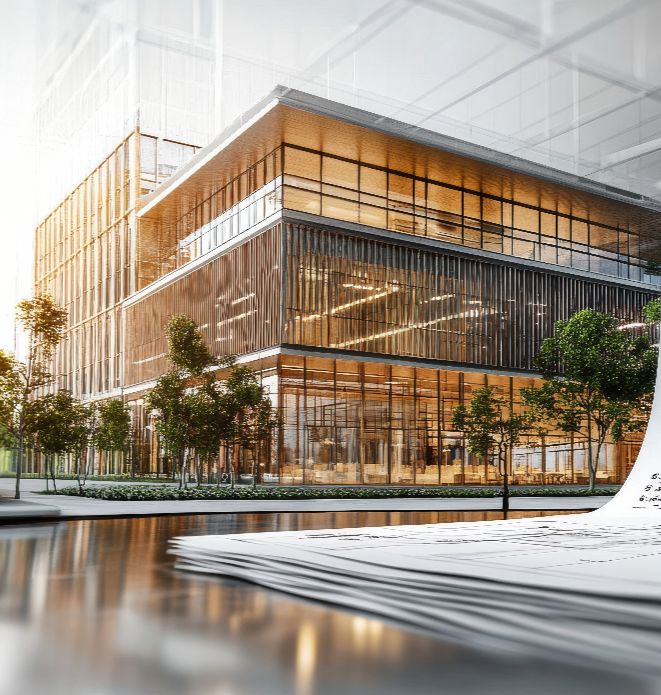 architect-presenting-ecofriendly-building-design-sleek-architectural-office
